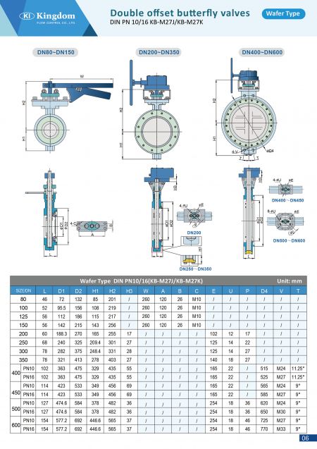Thông tin kỹ thuật về van bướm đôi offset